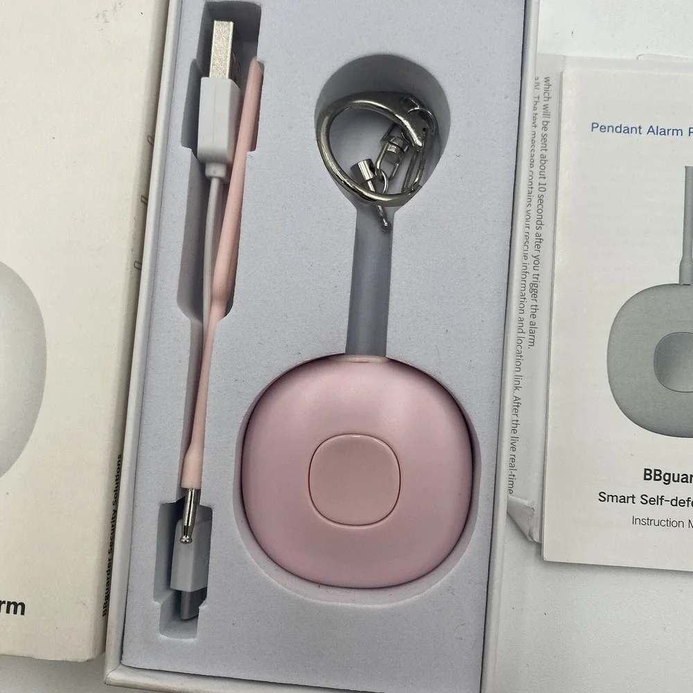 BBguarder Smart Self-defense Pendant Alarm Emergency Self Defense PINK